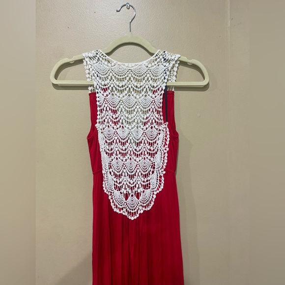 Felicity & Coco Small Womens Pink Crochet Back Maxi Dress - Picture 6 of 8